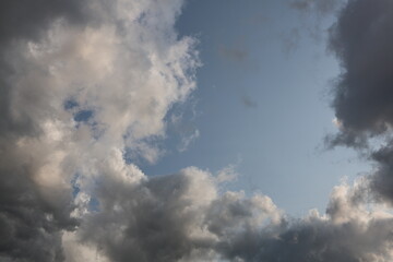 black and white clouds in the sky