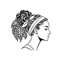 hair icon vector art silhouette