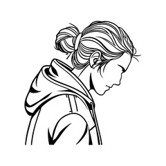 hair icon vector art silhouette