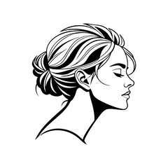 hair icon vector art silhouette
