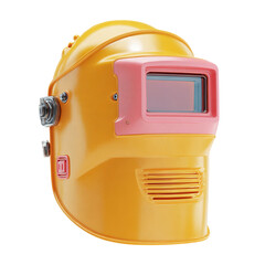Yellow Welding Helmet Safety Gear Protection.