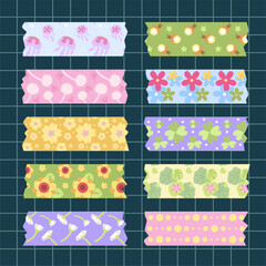 wash tape design for decorative journal element 