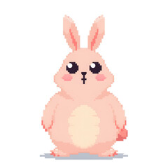 Obraz premium pixel bunny video game bunny