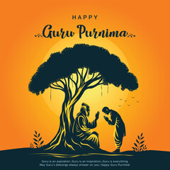 Creative vector Illustration for the Day Of Honoring Celebration Guru Purnima. abstract vector illustration design