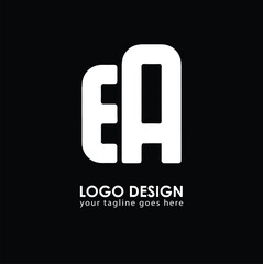 EA EA Logo Design, Creative Minimal Letter EA EA Monogram