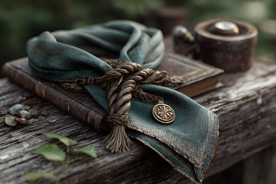 scout scarf and woggle . Concept is learning Scout subject.