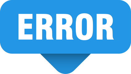 error sticker. error sign on transparent background