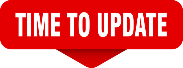 time to update sticker. time to update sign on transparent background