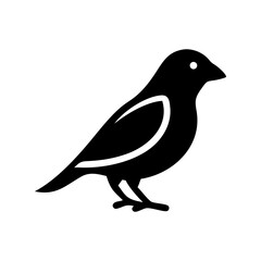 Fototapeta premium Canary Bird Silhouette Image – Vector Illustration on Transparent Background