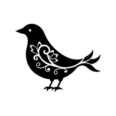 Obraz premium Canary Bird Silhouette Image – Vector Illustration on Transparent Background