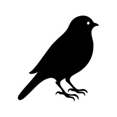 Canary Bird Silhouette Image &ndash; Vector Illustration on Transparent Background