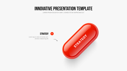 Business Plan One Step Infographic Presentation Layout. Digital Strategy Slideshow Template Vector Illustration. Consulting Forecast 1 Element Diagram Frame Design.