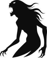 A silhouette of a family dressed as ghosts holding hands against a white background illustration