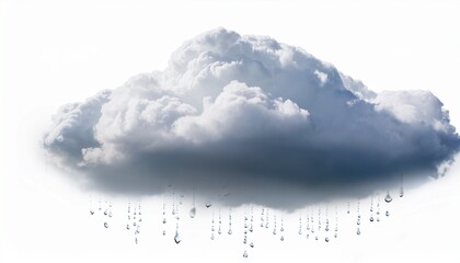 rain cloud white background