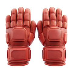 Red Protective Gloves with Sports Gear, and Safety.