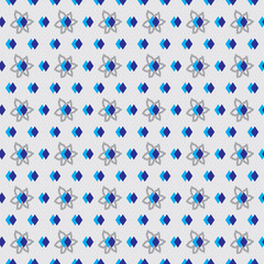 Seamless Floral Pattern with Flower Silhouettes on Vibrant Background – Modern Botanical Repeat Design in Vector/ Format