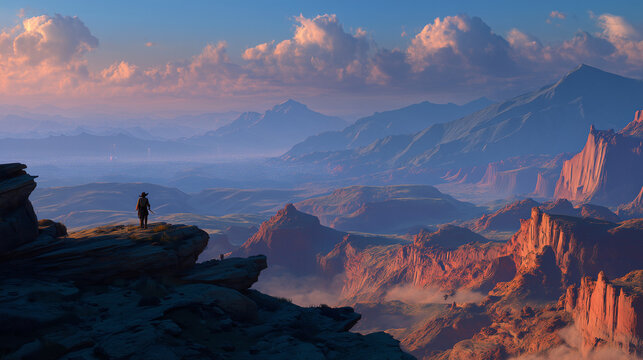 sunrise in the mountains