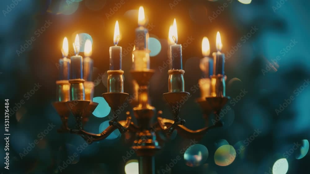 Aufkleber a collection of candles placed on a table