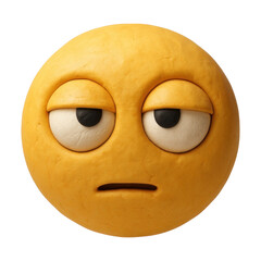 Plakat PNG Tired emoji with sleepy expression.
