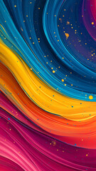 Vibrant Abstract Swirls of Color Create a Dynamic Visual