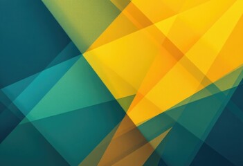 Yellow and teal overlapping translucent shapes