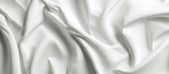 Obraz premium Close-up of smooth, white fabric with flowing folds