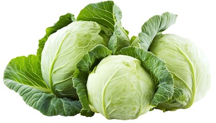 Obraz premium Cabbage. Vector illustration. Isolated on a white background.