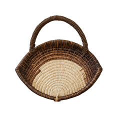 Wicker basket isolated on white