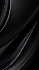 Elegant Black Draped Fabric Texture Abstract Background Image