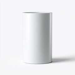 White cylindrical container