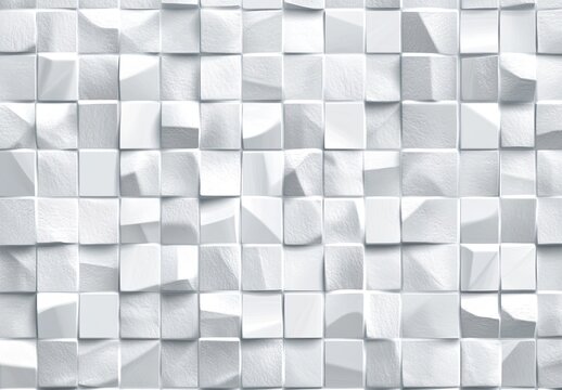 Abstract white textured square grid pattern