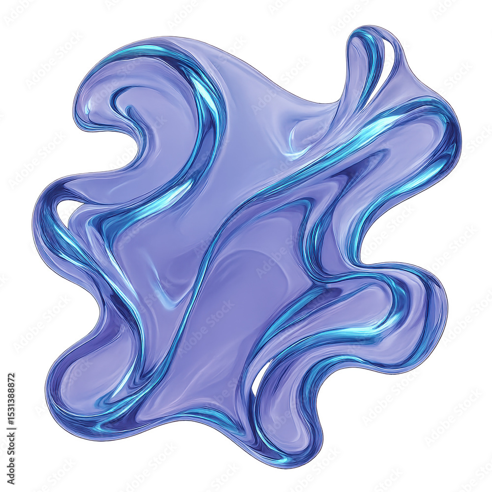 Poster abstract flowing sculpture: a captivating rendering of an abstract, fluid sculpture, showcasing a me