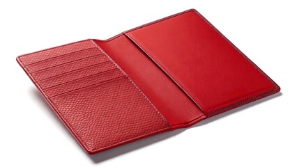 Vibrant Red Leather Passport Holder Travel in Style