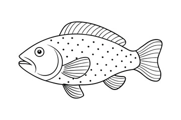 Fototapeta premium Sea Animals coloring page , Fish outline 
