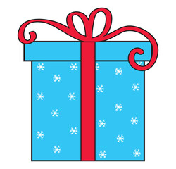 Modern Colorful Gift Box Icon. Colorful gift boxes drawing clip art with multi colored ribbon tie and cute pattern decoration collection vector illustration.