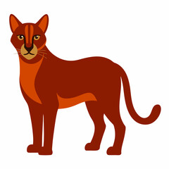 African Wildcat vector on white background