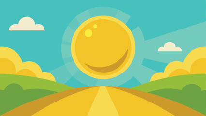 Sunny Day with Radiant Sun