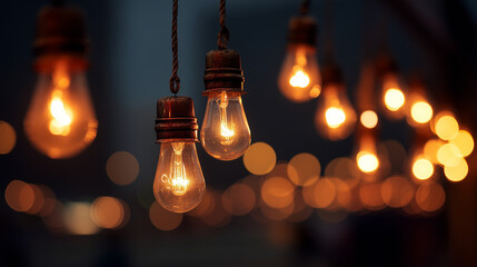 light bulbs in a row