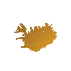 Map of Iceland, sign silhouette. World Map Globe. Vector Illustration isolated on transparent background. Europe continent.