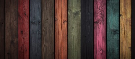 Colorful wooden planks