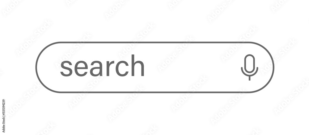 Poster simple search bar as part of user interface design. vector illustration.