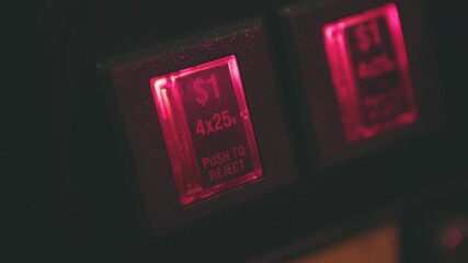 Quarter inserted into arcade machine 4k
