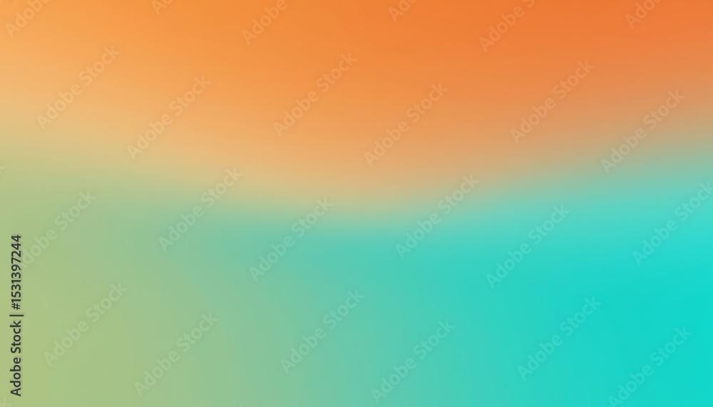 Poster this artwork features a smooth gradient blending warm orange and cool turquoise tones, creating a se