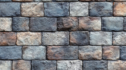 Obraz premium Gray Brown Stone Wall Texture Background brick wall