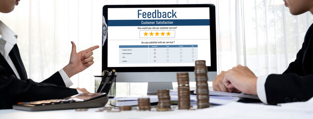 Customer feedback and review analysis by brisk computer software for corporate business
