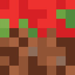Pixel bloody block. Pixel block design