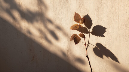 autumn leaves on the wall