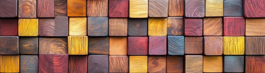 Colorful Square Wooden Blocks