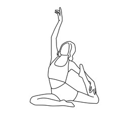 yoga woman vector