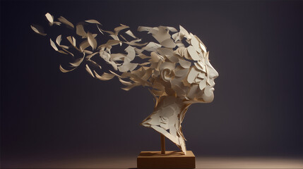 human head with candle